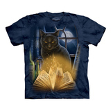 美国代购the mountain新款2016年黑暗魔法猫纯棉3D立体短袖T恤