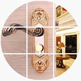 专业钛黑金轴承欧式房门锁室内欧式房门锁卧室木门锁具安全耐用高
