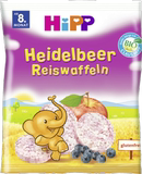 Ye家德国Hipp喜宝婴儿有机苹果蓝莓味磨牙饼干圆米饼宝宝零食8m+