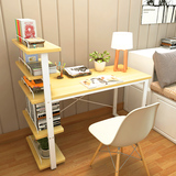 电脑桌简约书柜台式小书桌书架组合简易办公桌写字台书画桌学习桌