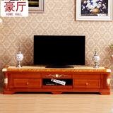 中式大理石电视柜现代仿古茶几组合套装实木小户型客厅电视机柜
