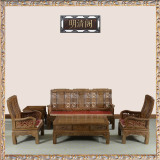 红木家具鸡翅木沙发客厅组合实木沙发花梨木沙发古典仿古沙发特价