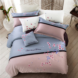 欧式纯棉绣花四件套 刺绣全棉4件套床上用品床单被套1.8m高端家纺