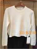 CCDD专柜正品2016春装新款161W009韩版修身纯色针织衫女圆领毛衣