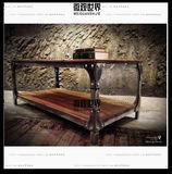 新品金属组装设计师家具LOFT风格铁艺实木长方形茶几咖啡桌会客