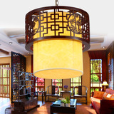 中式灯仿古灯具木艺羊皮走廊过道灯中式茶楼饭店餐厅古典阳台吊灯