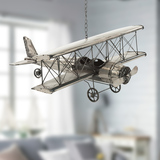 复古大号二战双翼飞机模型摆件客厅酒吧店面创意装饰品工艺品摆设