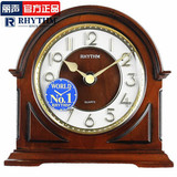 RHYTHM日本丽声钟台钟座钟表复古实木简约时钟正品CRG109