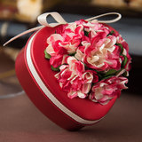 新款婚庆用品喜糖盒子中国风创意糖果礼品包装盒心形加厚马口铁盒