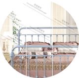包邮简约欧式酒店公寓铁艺双人床1.5米单人铁床架1.2米钢管铁架床