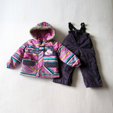 外贸尾单女童儿童滑雪服套装棉衣棉裤夹棉防风防水加厚保暖户外冬