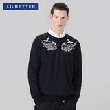 Lilbetter潮牌卫衣 男韩版学生圆领套头外套时尚动物刺绣卫衣男士