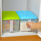 特价大号带手柄塑料保鲜盒厨房长方形密封罐 五谷杂粮储物箱米桶