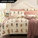 特价纯棉床单四件套 全棉被套卡通床上用品1.5米床品 四件套家纺