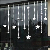 爱情树星星帘子贴 店铺橱窗装饰贴纸 女装店咖啡厅客厅窗户墙贴纸