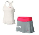 莎拉波娃2014年中网 上海大师杯网球裙 Nike/耐克621216-087 现货