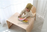 儿童家具桌椅日本实木写字学习游戏套装靠背椅子带扶手1-5岁批发