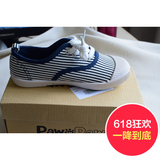 PAWINPAW韩国代购童鞋帆布鞋男童女童春秋中性条纹纯色运动帆布鞋