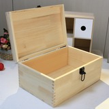 包邮木箱子 收纳箱大号 实木带锁 储物箱 整理箱 有盖木质木盒子