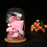 永生花礼盒玫瑰花玻璃罩进口保鲜花送女友生日情人节母亲节礼物