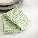 30*30原单2条装华夫格菠萝格超纤清洁毛巾抹布厨房巾茶巾吸水柔软