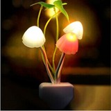 阿凡达LED感应光控蘑菇灯盆栽七彩小夜灯照明床头灯喂奶卡通夜灯