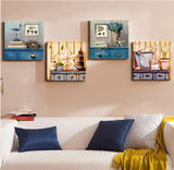 客厅装饰画沙发背景墙无框画餐厅墙画抽象壁画欧式挂画抽象地中海
