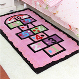 可爱儿童卡通地毯客厅茶几地毯卧室床边满铺地毯手工花朵地毯定制