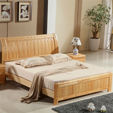 简约现代实木床单人床儿童床1米1.2米1.35米1.5米橡木双人成人床