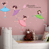墙贴纸贴画自粘壁纸舞蹈教室跳舞墙壁装饰创意艺术女孩卧室床头