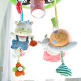 韩国婴儿玩具音乐旋转床铃新生儿床挂布艺毛绒风铃摇铃挂铃床头铃