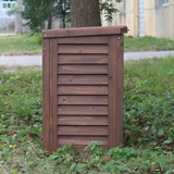 花园阳台露台防腐防雨通风实木收纳储物柜置物垃圾箱WSC965包邮