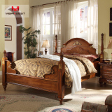 实木欧式双人床实木床卧室家具套装组合双人床婚双人床1.8米大床