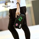 新款韩版男士鳄鱼纹手拿包时尚男潮流个性手抓包英伦手挽包小包包
