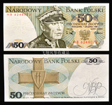 【欧洲】全新UNC 波兰50兹罗提外国钱币 纸币 外币 特价批发