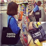 2014新品女士包袋原宿街必备简约英文PU皮字母大容量手提包单肩包