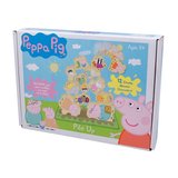Peppa Pig 粉紅豬小妹佩佩豬木頭堆高遊戲組儿童动手益智积木玩具