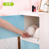玩具柜推荐儿童零食柜床头内衣收纳柜带门落地塑料浴室储物柜宝宝