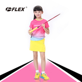 小孩新品英国佛雷斯 包邮FLEX羽毛球服儿童套装运动服女童裙裤