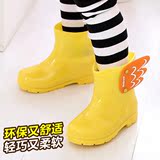 韩国儿童雨鞋防滑宝宝水鞋天使翅膀雨鞋女童男童加绒内胆公主雨靴