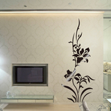 馨翔客厅玄关阳台浴室亚克力3d镜面水晶立体墙贴房门门框装饰壁画