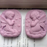 新款M59 双天使 韩国模具 diy手工皂母乳皂模具