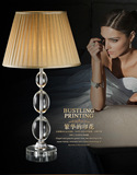高档欧式水晶台灯 美式创意时尚简约客厅卧室床头灯 奢华北欧现代