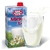 Mleko牧可全脂纯牛奶波兰进口无菌早餐牛奶补钙中老年整箱1L*12