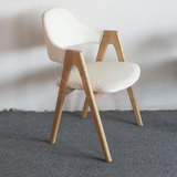 泰国一号 北欧实木布艺餐椅 泰国餐椅 水曲柳餐椅 休闲设计师椅子