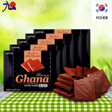 韩国进口巧克力 送女友礼物 乐天黑加纳纯黑巧克力 90g*6盒