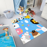 包邮返现儿童地毯宜家品质动物超级萌儿童房地毯爬行垫100x130cm