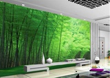 简约无缝壁画3d立体树林竹林竹子客厅沙发电视背景墙纸餐厅壁纸