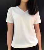 2016春夏装新款职业阿玛施特色旗舰店白色针织衫短袖T恤