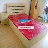特价简约双人床1.5 1.8米 白橡色板式床双柚木色出租家具简约便宜
